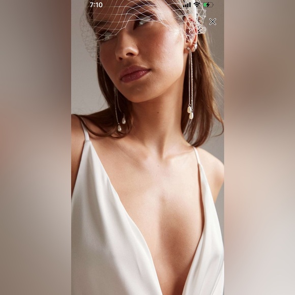 ASOS DESIGN White Satin Drape Cami Dress NWT - Picture 4 of 4